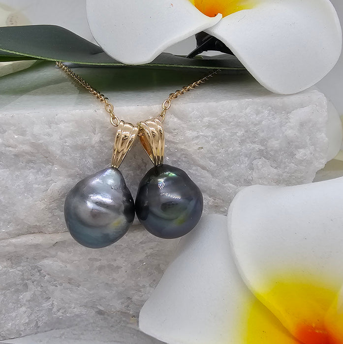 Large 13mm Tahitian Pearl Pendant