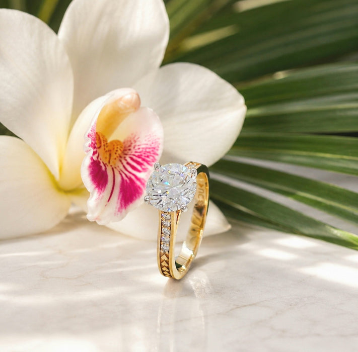 NC5194RD  2ct Round Brilliant cut Lab grown diamond ring