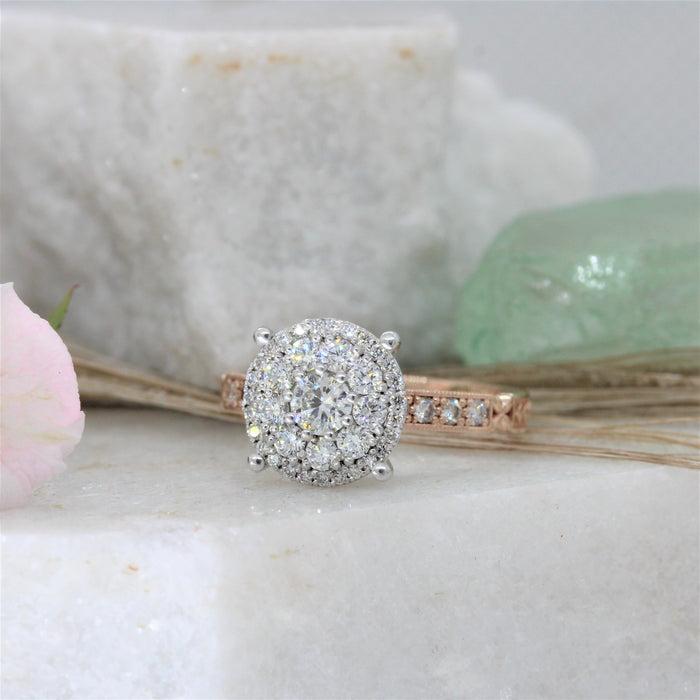 NC48256_2E - Flower & Spear Engagement ring