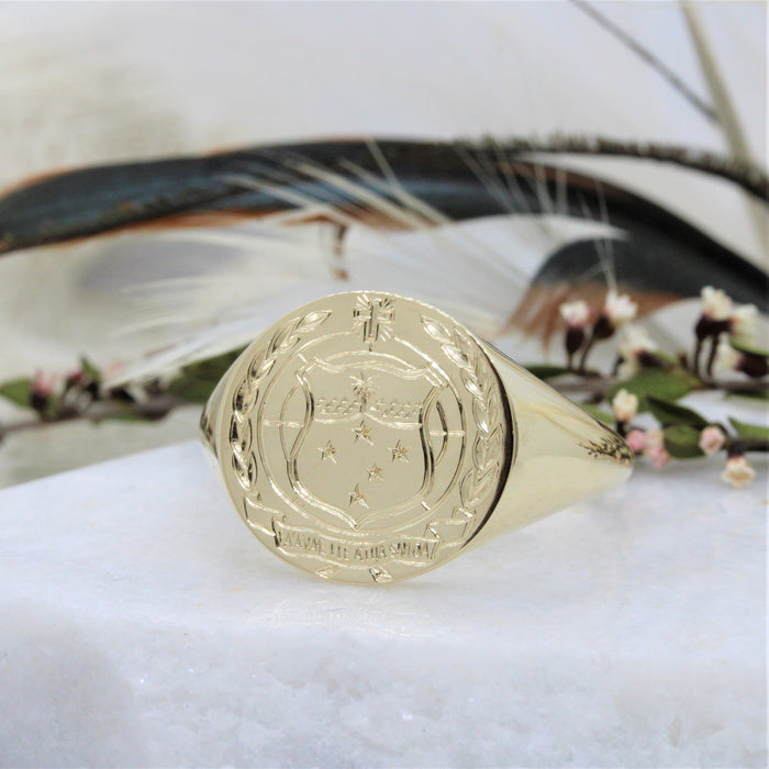 Signet Ring hand engraved