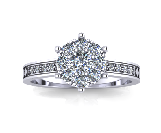 NC060E - Fine Spear Engagement ring